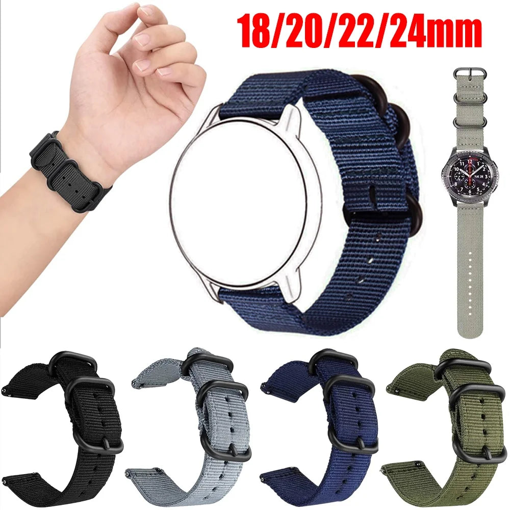 Nylon Watch Strap Compatible with Smartwatches and Traditional Watches - Alain Carnet Watch