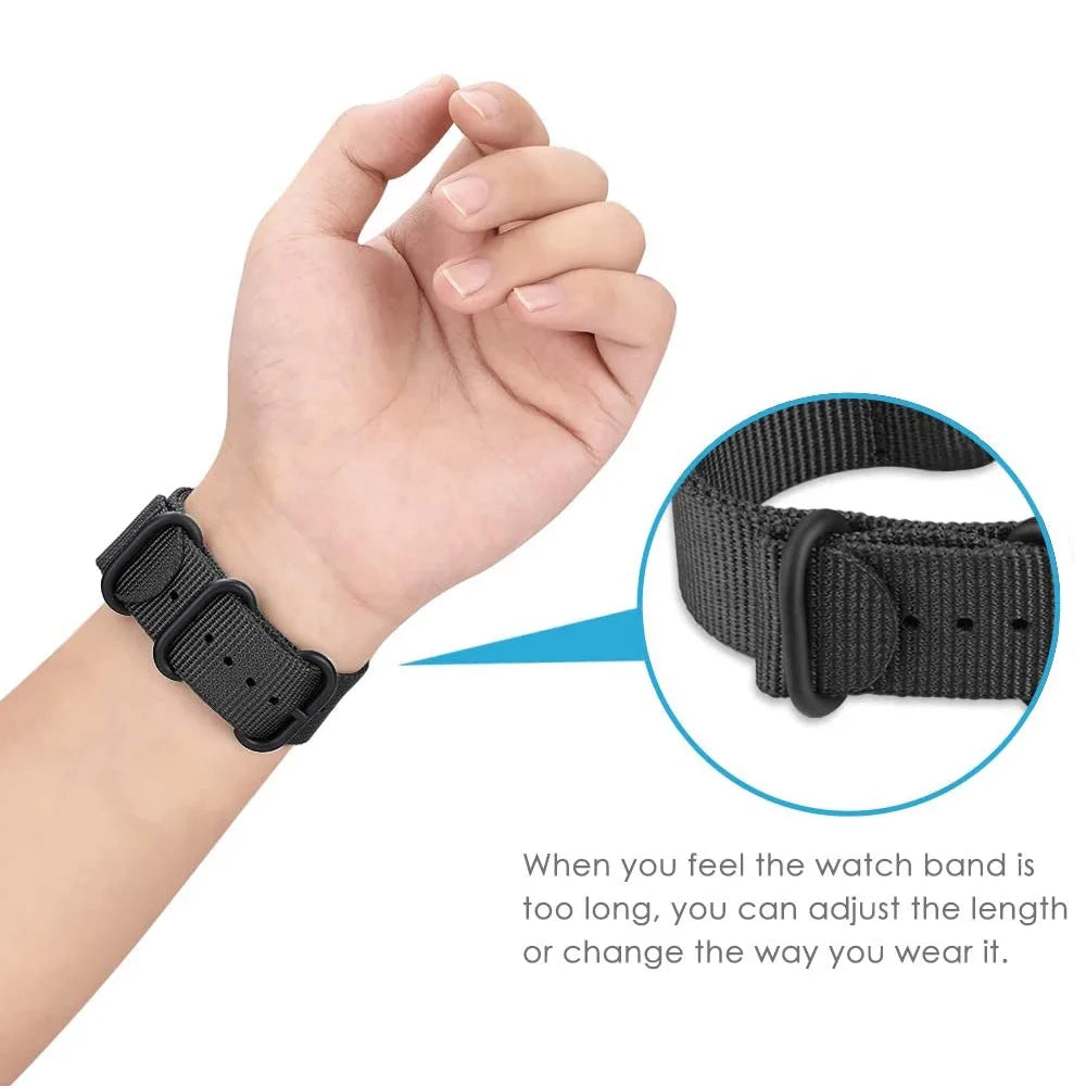 Nylon Watch Strap Compatible with Smartwatches and Traditional Watches - Alain Carnet Watch