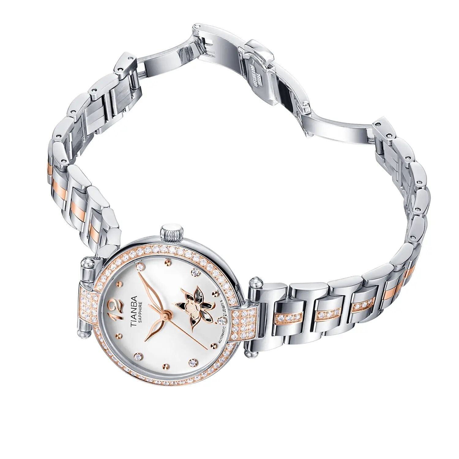 Women's Jewelry Watch, Rose Gold Finish, Ideal for Special Events - Alain Carnet Watch