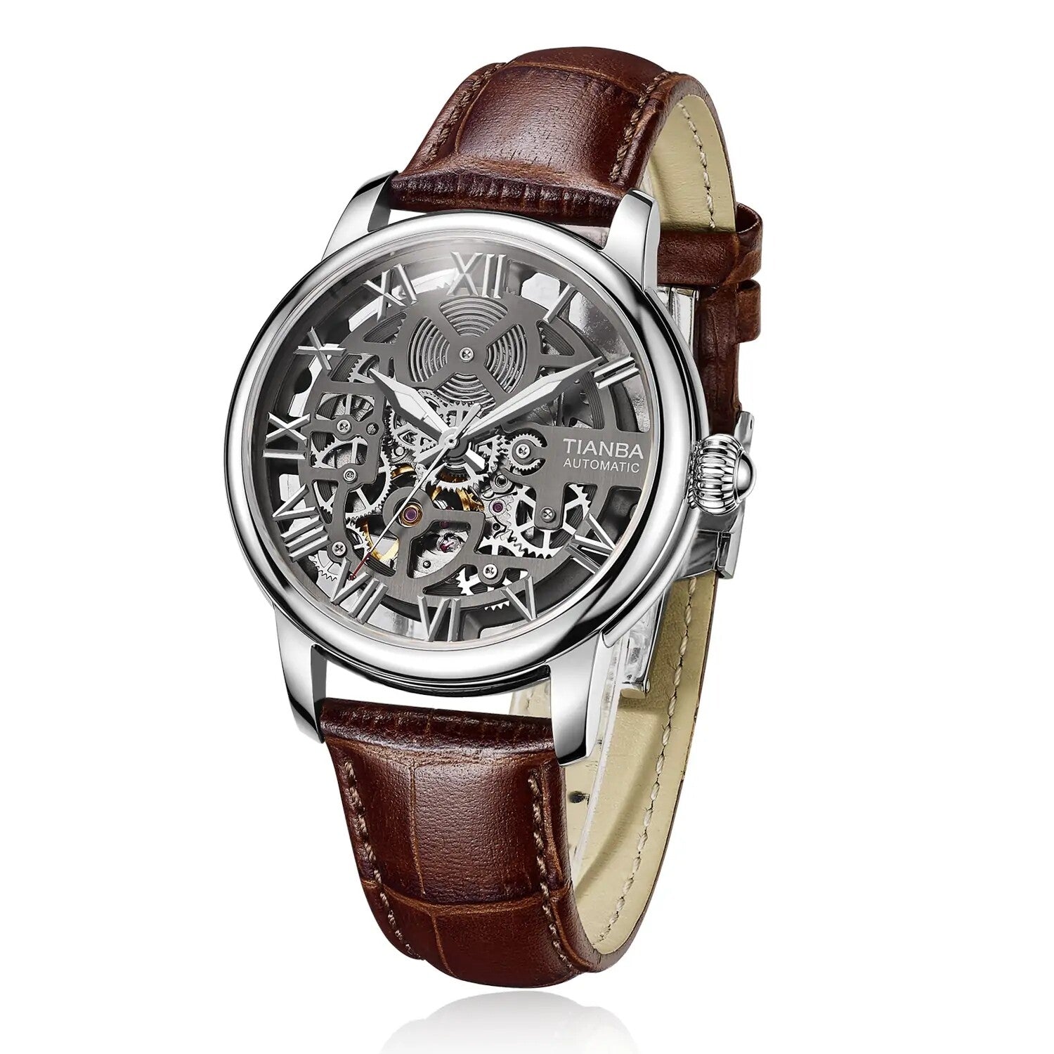 Skeleton Mechanical Watches for Men Exposed Gear Movement - Alain Carnet Watch